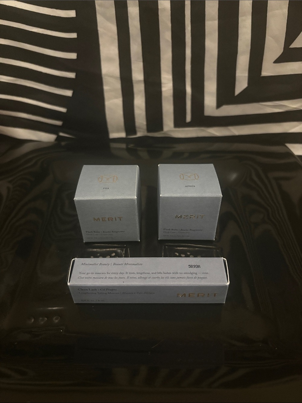 Merit Travel Flush Balm Duo and Clean Lash - NIB